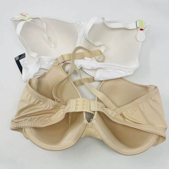 Maidenform Self Expressions Womens 38DD 2 Pack T-Shirt Bra 5701 Latte/White 336 - Picture 5 of 7